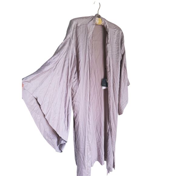 NWT Zara Lingerie Silk Kimono Long Robe Dressing Gown Small Luxury Elegant Sexy - Picture 4 of 10